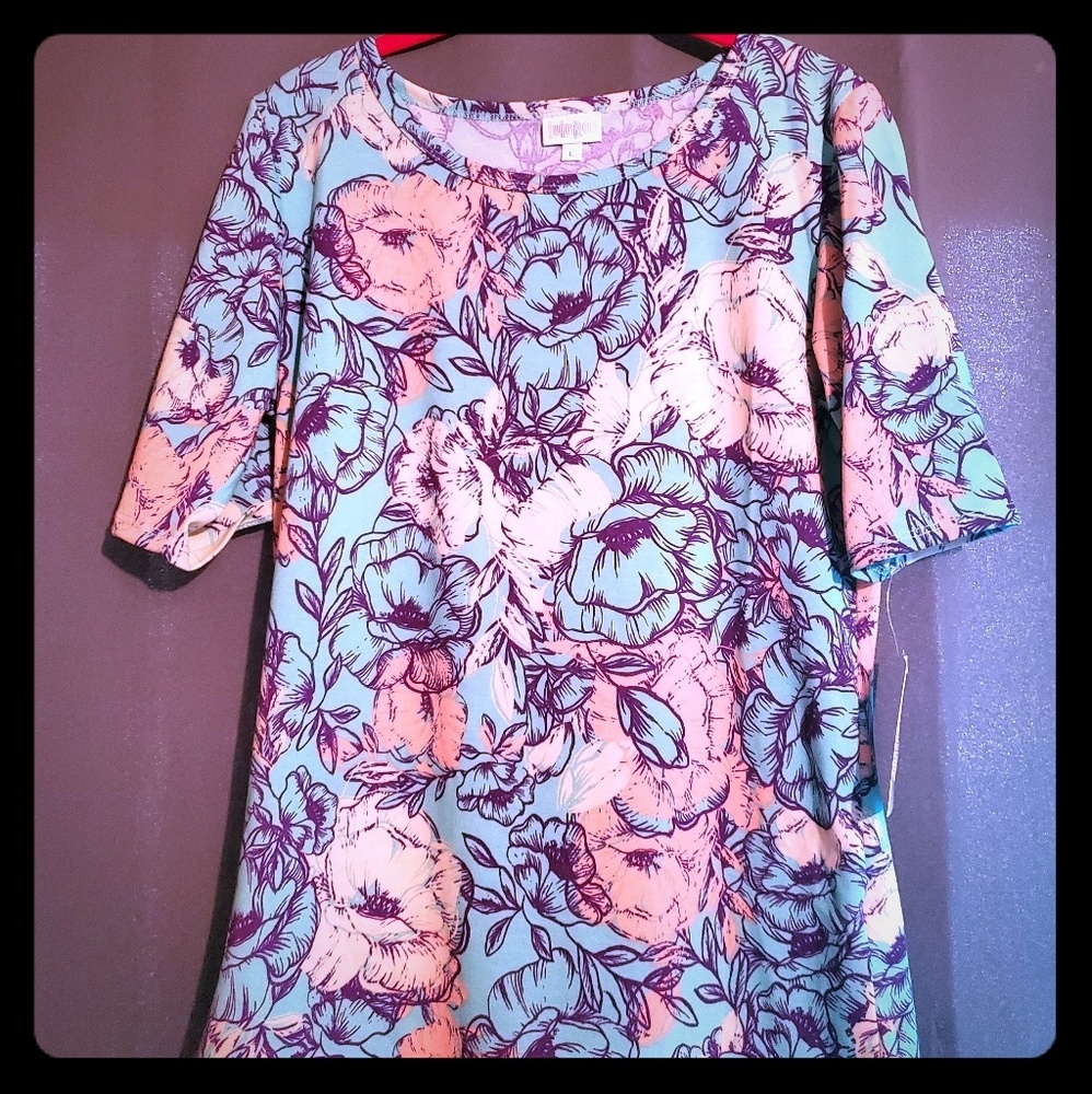 Lularoe Multi Color Flower Print Gigi Top